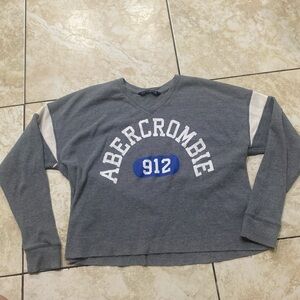 Abercrombie & Fitch Blue Waffle Knit Top